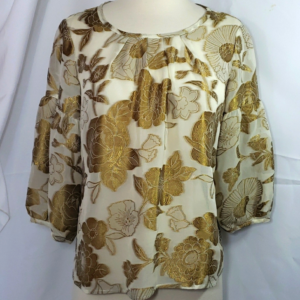 Talbots Gold Blouse